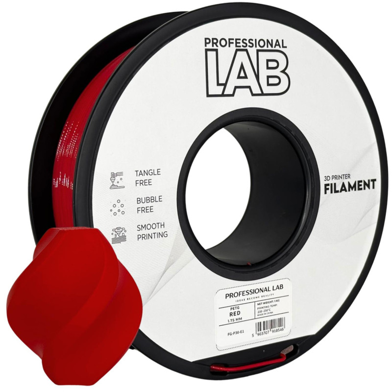 PETG Filament Rolle rot für FDM 3D Druck, 1.75mm, 1KG